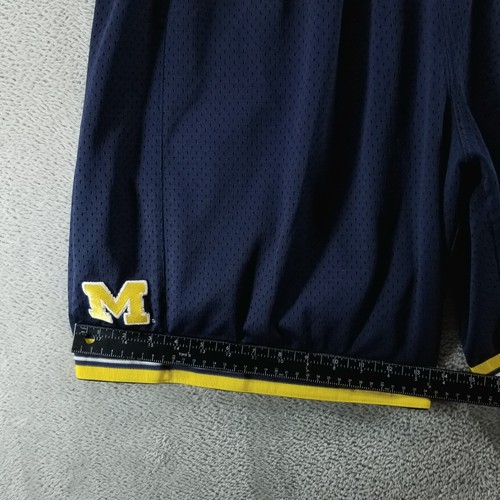 VTG Nike Team Shorts Mens L Blue Michigan Wolverines Basketball Baggy - Picture 9 of 11