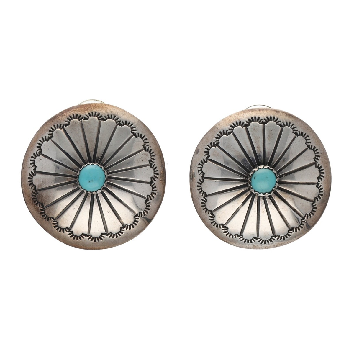One Of A Kind Vintage Native American Navajo Sterling Silver Dime Bell Earrings One Of A Kind Vintage Native American Navajo Sterling Silver Dime Bell Earrings