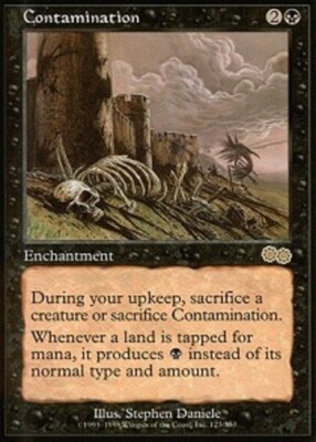 MTG magic cards 1x Contamination Urza's Saga Light Play, English