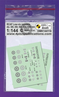 1/144 Decals :  RCAF Low Viz Roundels  : #DMK144118 :  MARK1