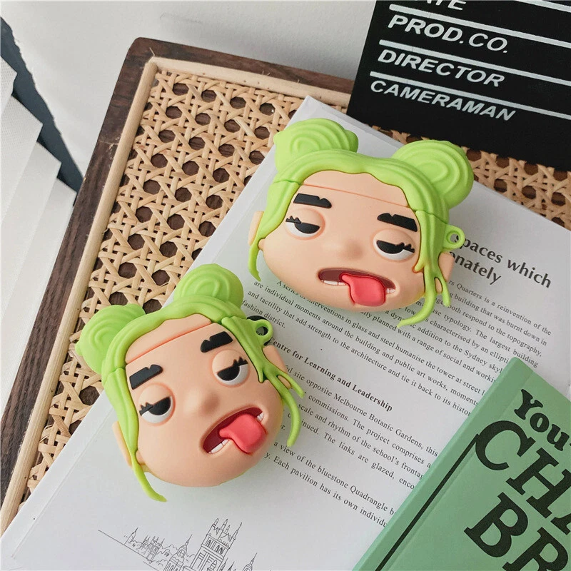Cute Cartoon Funny Green Hair Girl Soft Silicone Cover Case For