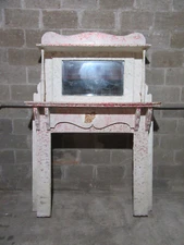 ~ ORNATE ANTIQUE CHESTNUT FIREPLACE MANTEL ~ 54 x 80 ~ ARCHITECTURAL SALVAGE