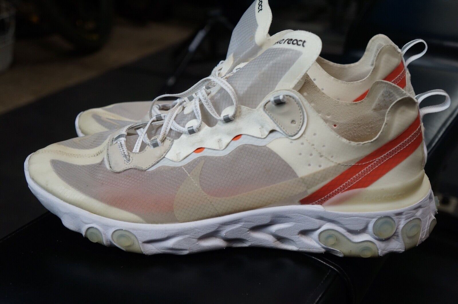 MENS Undercover React Element 87 Light Bone Sail AQ1090-100 15.Running | eBay