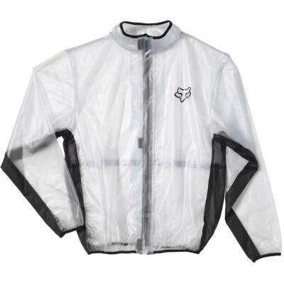 Fox Racing MX Fluid Regenjacke Reflektierend Motocross Wasserdicht Klar 2XL XXL