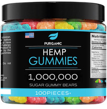 Natural Sugar Bears for Peace  Relaxation - For Pain, Sleep  Anxiety - 100ct