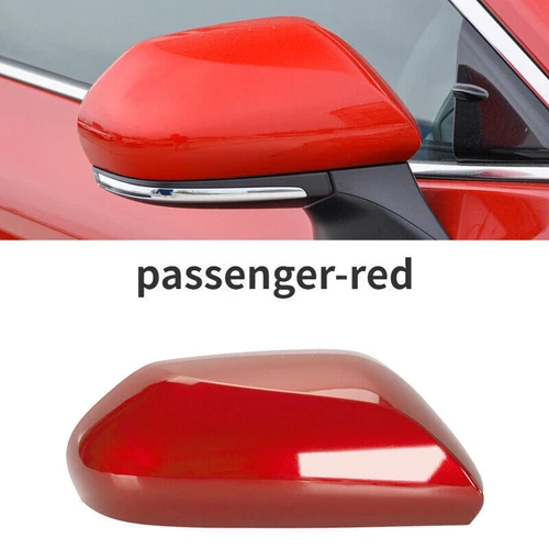 Red Passenger Side Mirror Cover for 2018-2023 Toyota Camry Housing Cap Wing