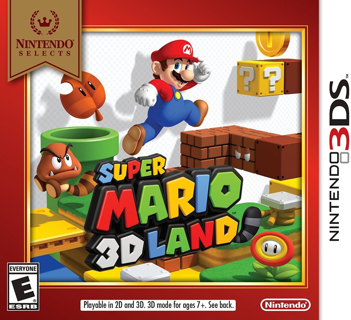 Super Mario 3D Land Nintendo 3DS Selects Cover 2018