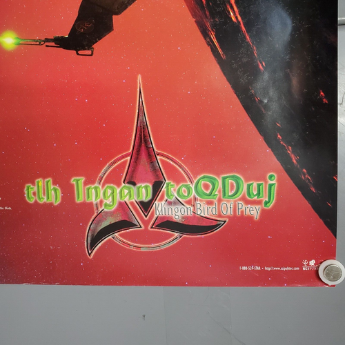 Póster Cortado de Ave de Rapa Klingon Star Trek De Colección Años 90 24"" x 36"" - Enrollado - Imagen 3 de 4