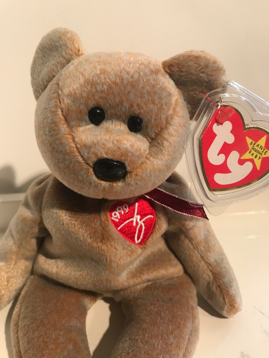 Th Beanie Baby 1999 Signature Bear Brown Plushy 108 | eBay