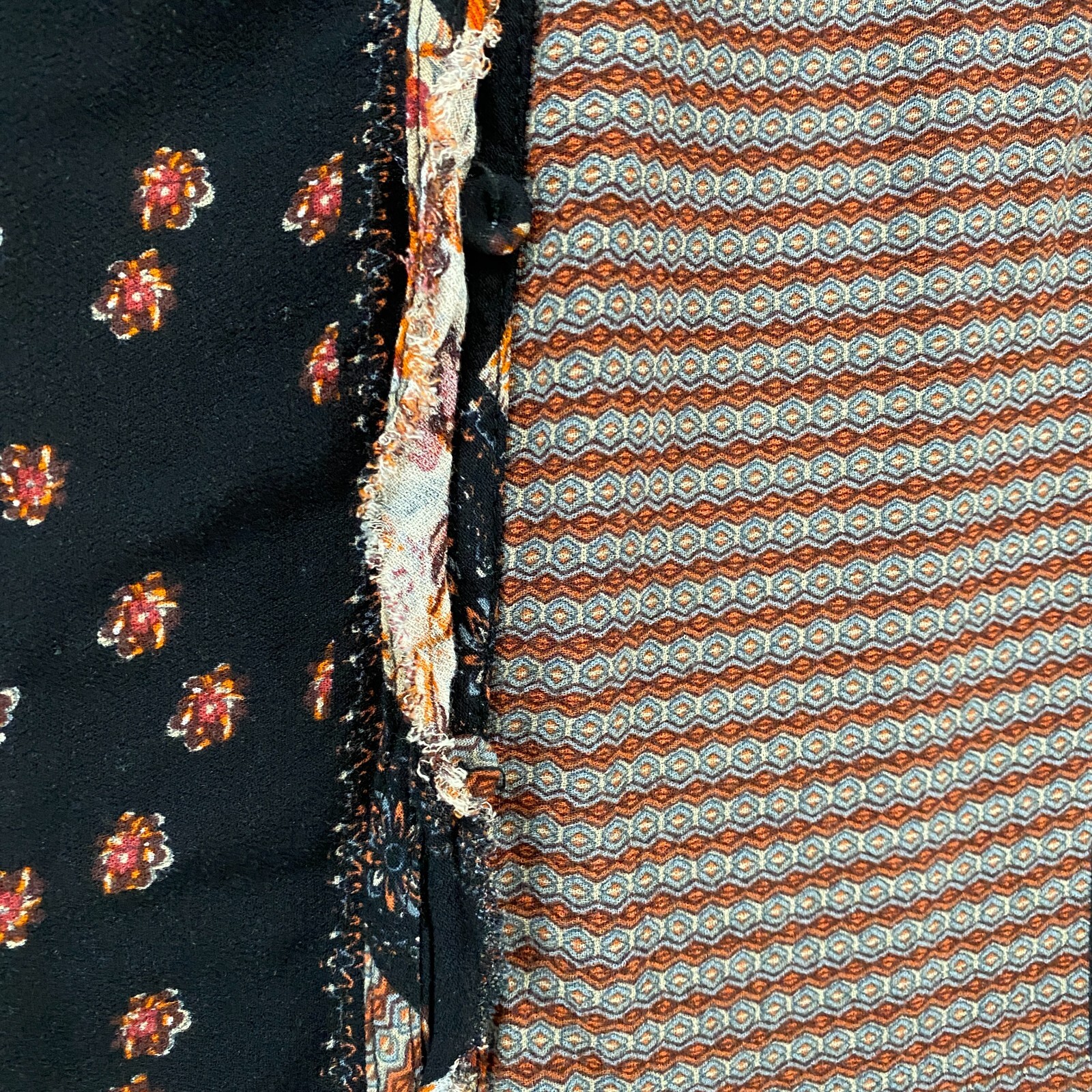 Daniel Rainn Blouse Top Size M Patchwork Button U… - image 3