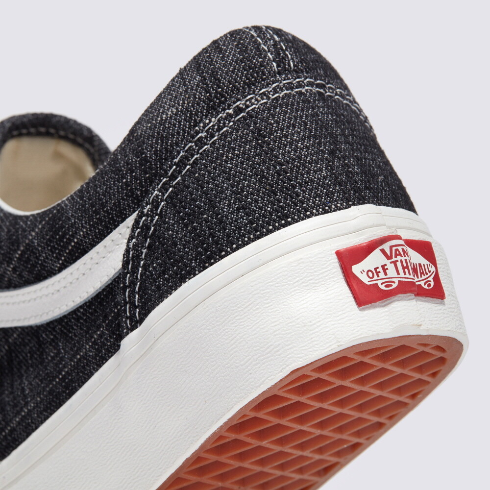 VANS★OLD SKOOL★THREADED DENIM BLACK/WHITE New Vans Old Skool Threaded Denim Black/White Sneakers Low