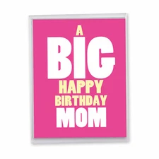 Funny Birthday Mother Card (8.5 x 11 Inch) - Big Happy Birthday Mom J5972BMG