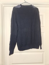 Dockers Sweater Diamond Argyle Casual Pullover Crew Neck Long Sleeve blue large