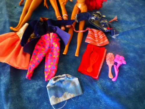 lot les 3 barbiesblondes et 7 vétements +brosses +photos du jardin - Picture 3 of 24