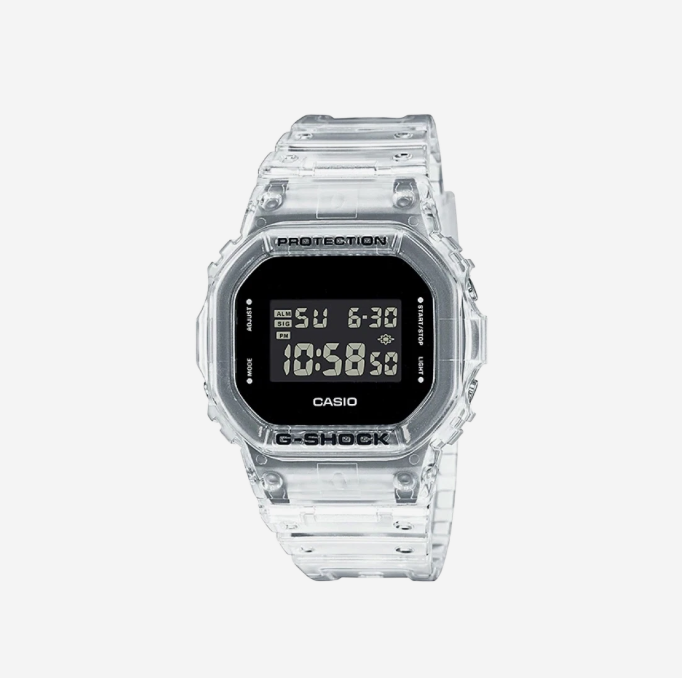 Casio G-Shock DW-5600SKE-7 Black Digital Dial Transparent Resin