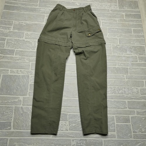 Cabela's Pants Womens 5/6 R (26x32) High Waisted Convertible Hiking Green Canvas