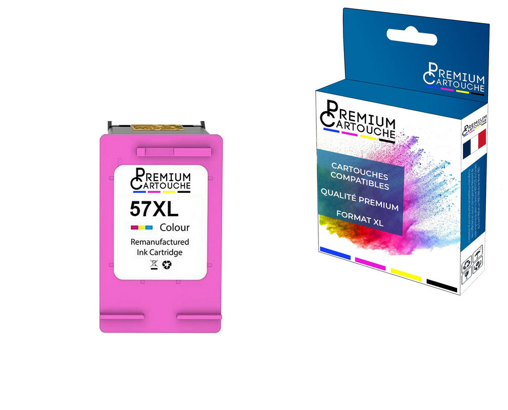 Cartouche HP 57XL couleur à haute capacité d'encre pour des impressions nettes