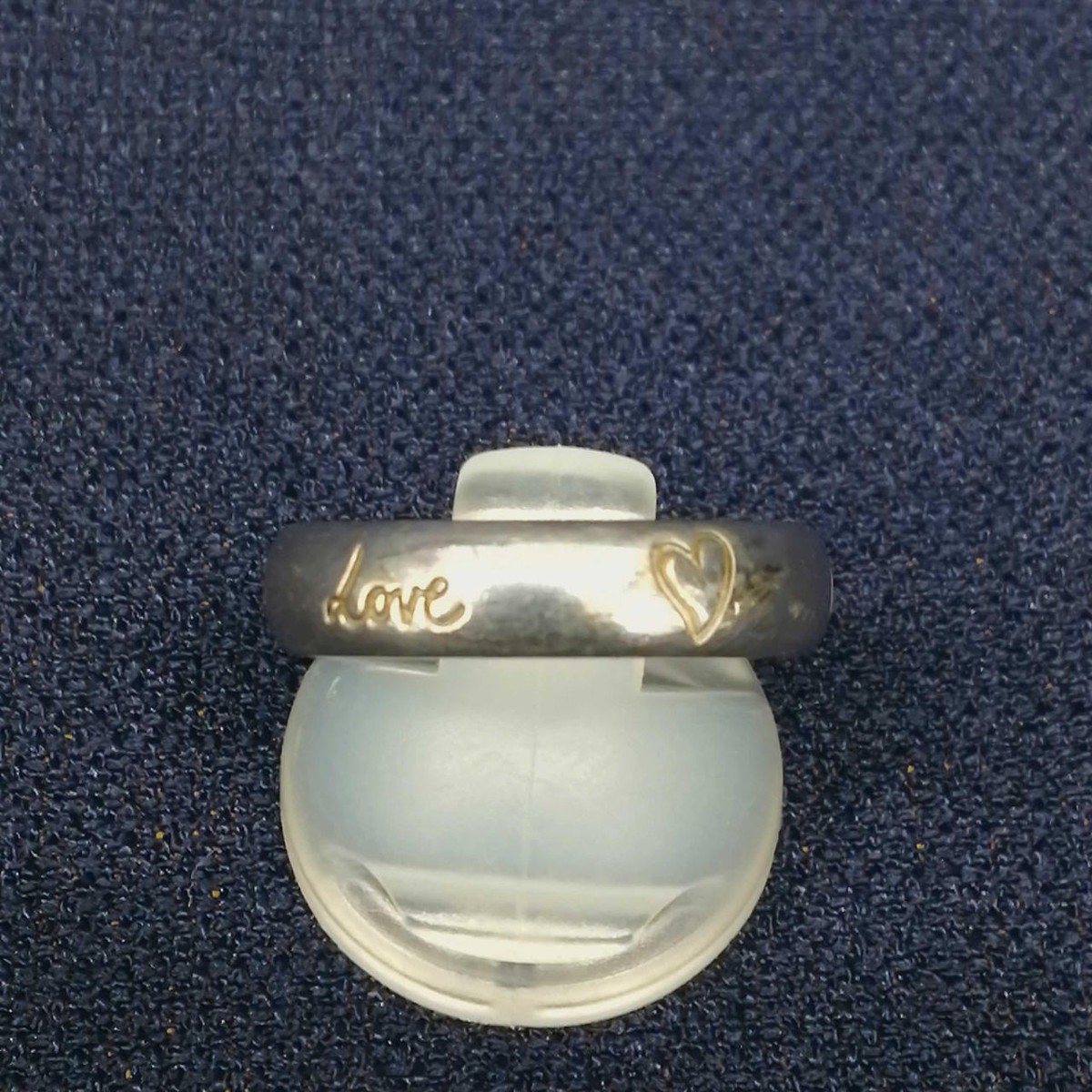 Authentic Gucci Blind For Love Sterling Silver Ring #17