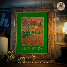 John Deere Tractor Motivational Poster Art Print Farming Office Art Farmer Gift