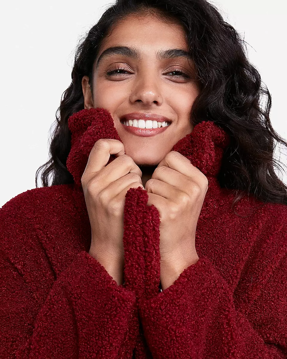 Express cozy top teddy jacket
