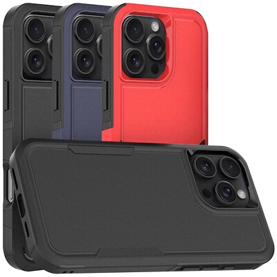 For iPhone 16 Pro Max Plus Phone Case Heavy-Duty Tough Rugged Dual Layer Cover