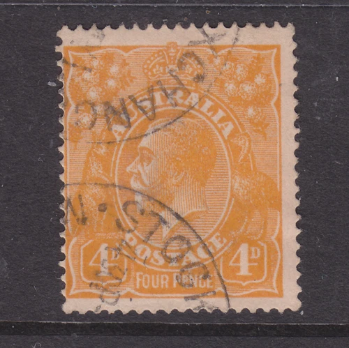 KGV:  4d ORANGE  SINGLE WMK   INVERTED  USED