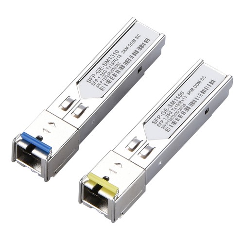 2Pcs SC Connector 3km 1.25GB/s SFP-BX03-D Tx1550nm/RX1310nm Transceiver Module G - Afbeelding 4 van 14