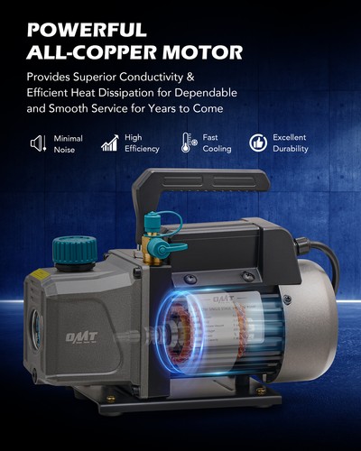 OMT 3.5CFM 1/4HP AC 1 Stage Refrigerant Vacuum Pump Air Conditioning f R22 R123a - Picture 4 of 8