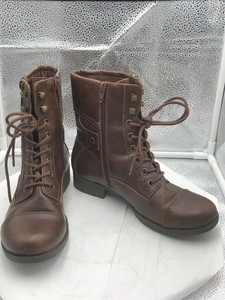 guess brown combat boots