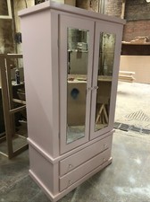 HANDMADE AYLESBURY DOUBLE MIRRORED GENTS IN PINK MANY COLOURS  (NOT FLATPACKED)
