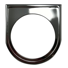 Universal Metal Chrome Under Dash Single Gauge Mounting Panel 2-116 Inch