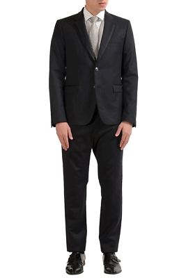 Just Cavalli Men's Wool Black Two Button Suit US 40 IT 50