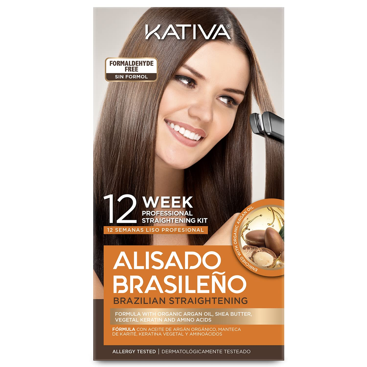 Kit De Alisado Brasileno Con Queratina Y Aceite De Argan Para