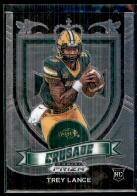 2021 Panini Prizm Draft Picks Collegiate Blue Trey Lance RC North Dakota State
