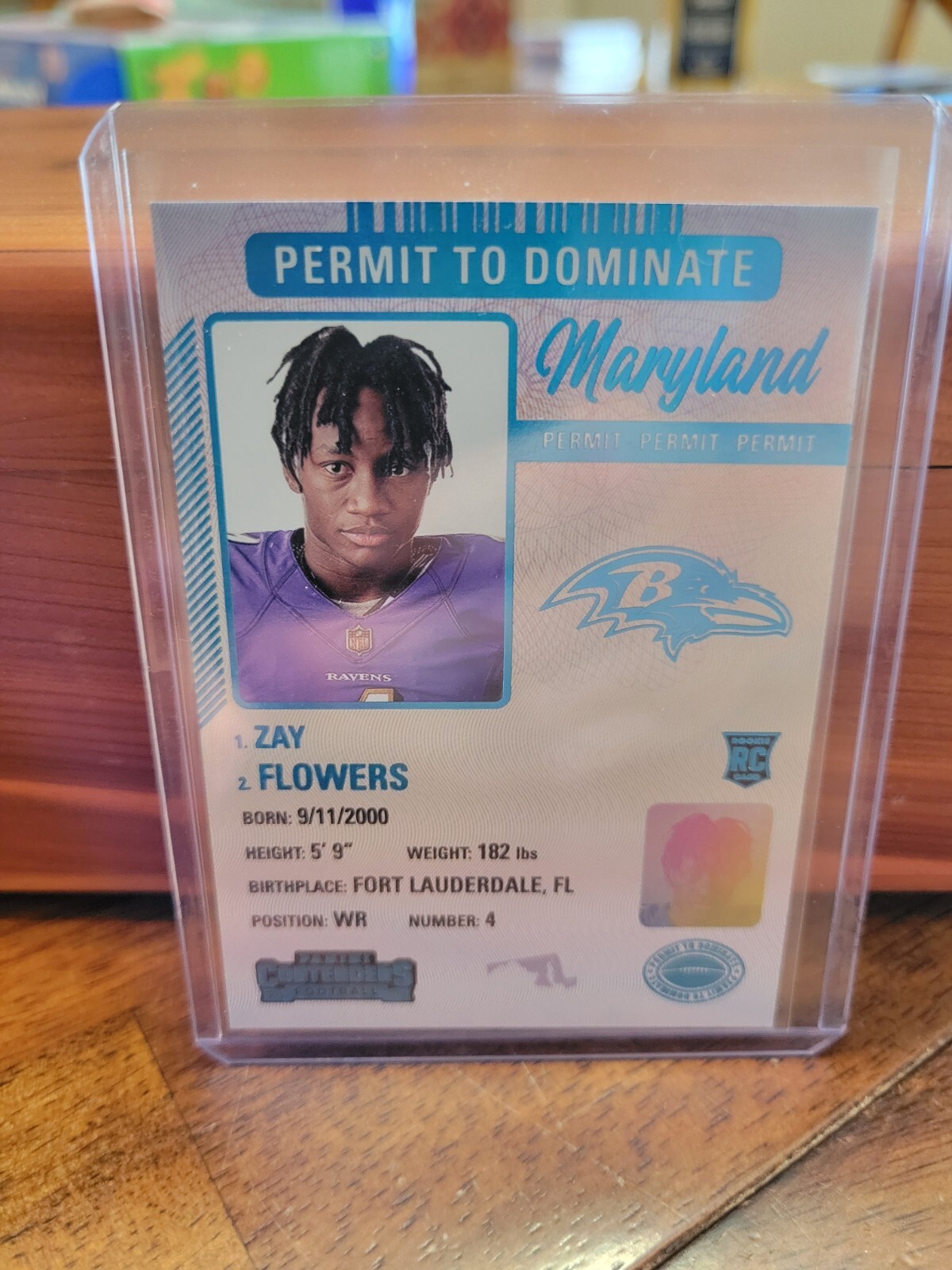 2023-24 Panini Contenders Zay Flowers Permit To Dominate SSP case hit