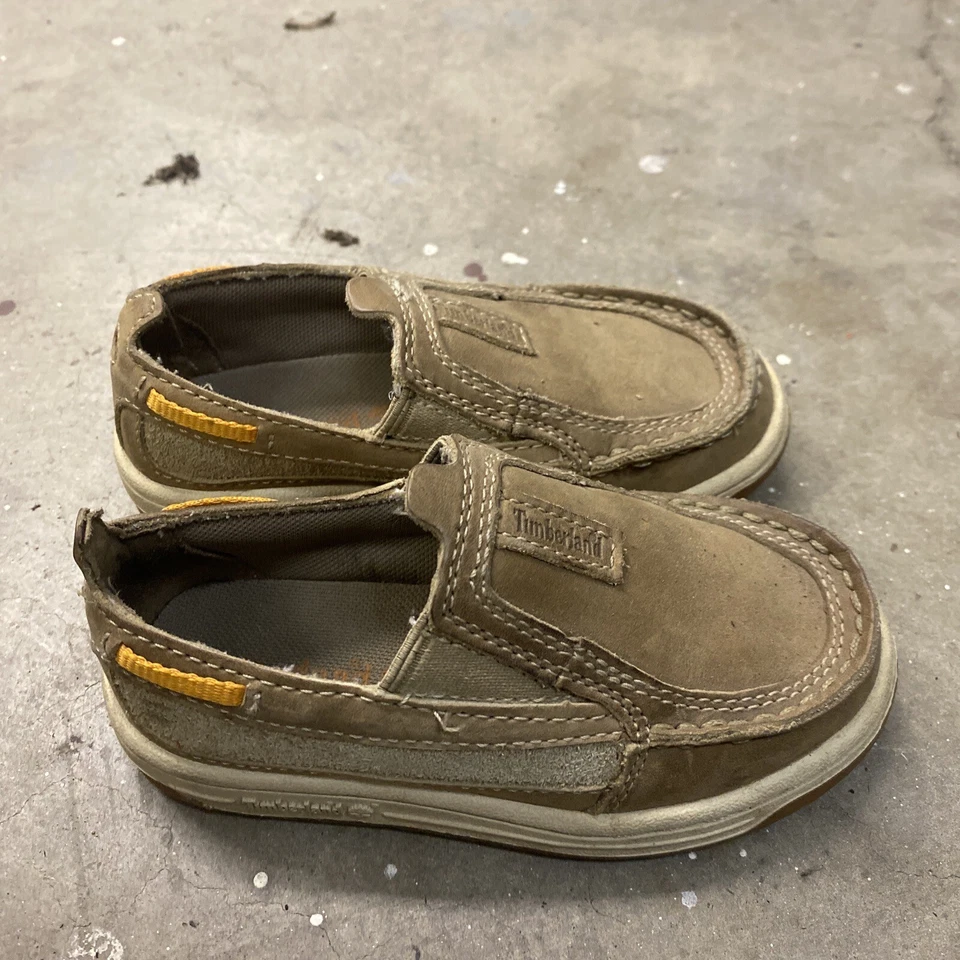 Timberland малыш коричневый замшевый поскользнуться на туфли размер 9 - Изображение 4 из 4