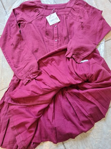 JOHN LEWIS Embroidered Long Sleeved Dress Fully Lined Age 12Yrs Colour Pink - Picture 5 of 6