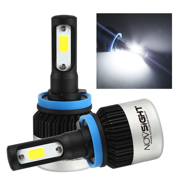 2Pcs H11 Led Headlight Bulbs 72W Headlamp Conversion Kit Extreme Bright
