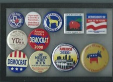 Group Lot Democratic Party Political Buttons Pins Progressive Liberal