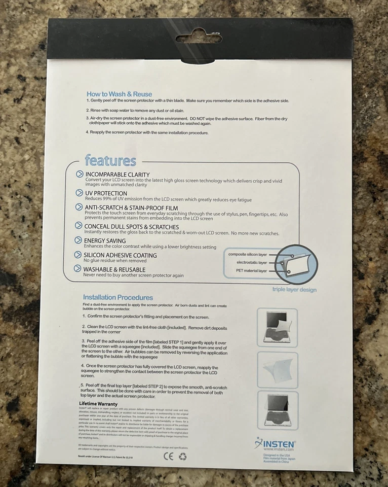 NEW Insten Screen Protector for Tablet iP Slim: Sealed Package - Image 4 of 4