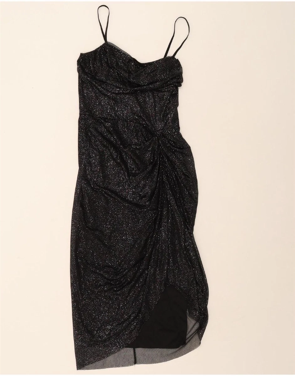sachin and babi light blue dress Refined Black Evening Dress with Textured Detail