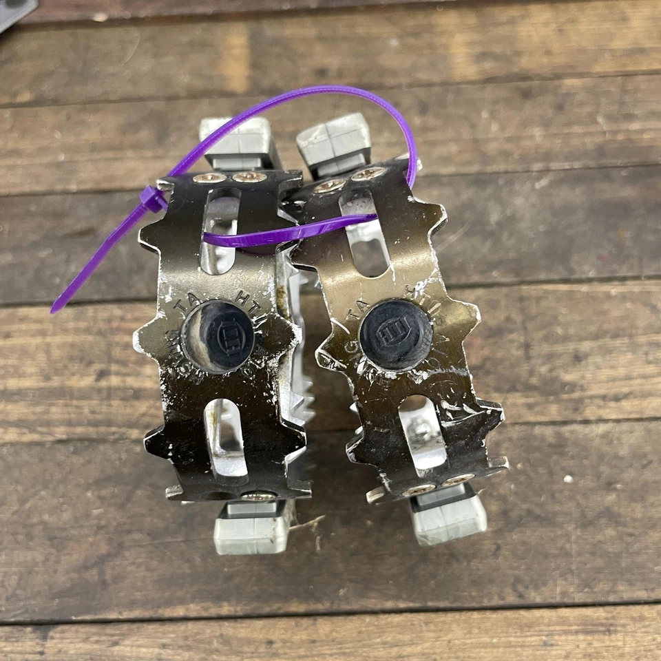 Pedales de bicicleta BMX Hsing Bear Trap 9/16 par de reflectores giratorios bien OG años 80 Foto 2 de 4