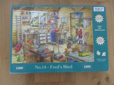 HOP Puzzle: Nr. 14 - FRED'S SHED: 1000 Teile, vollständig - De Luxe Puzzle