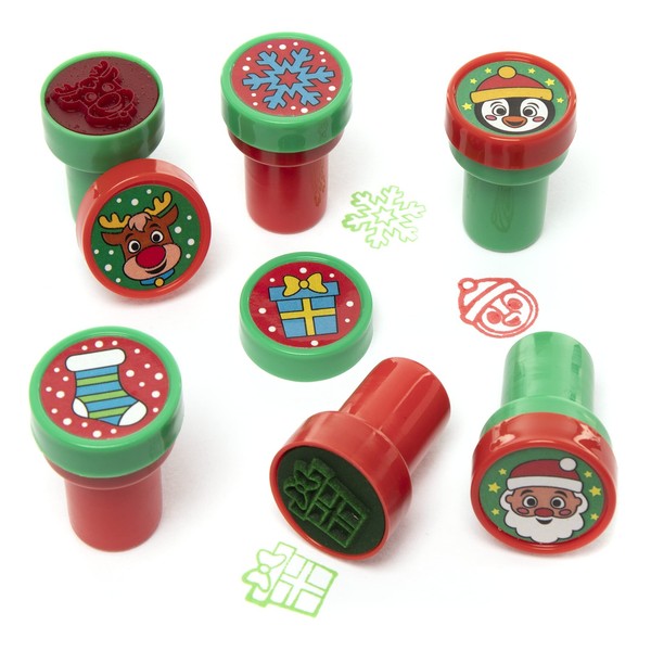 SelbstfäRbende Stempel Weihnachten 12Er Set Baker Ross Bastelbedarf-image