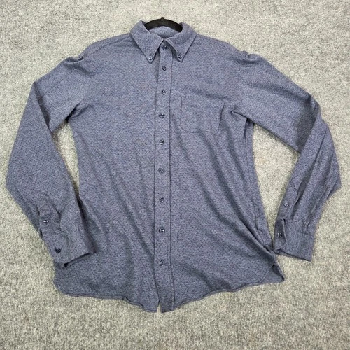 WVG Wolf Vs Goat Button Down Shirt Blue Speckled Size 41 Made in Italy - product listing photo