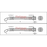 2X Metzger BremsschlÄUche Hinten Beidseitig Passend FÜR Nissan Micra