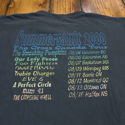 Vintage 2000 Summersault Concert Tour T Shirt Faded Band Punk