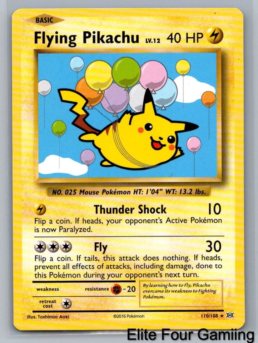 Flying Pikachu 110/108 Secret Rare Evolutions Pokemon Near Mint