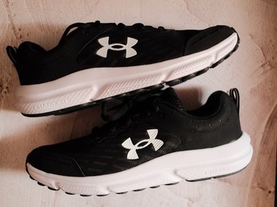 Under Armour Charged Assert 10 Men's Running Shoes Black White 3026175 001 9.5