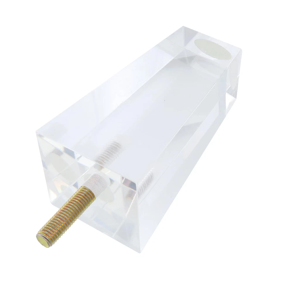Pata de mueble de acrílico transparente premium de 4,7 pulgadas diseño transparente Lucite para sofá, co... Foto 4 de 4